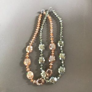 Glass crystal necklaces